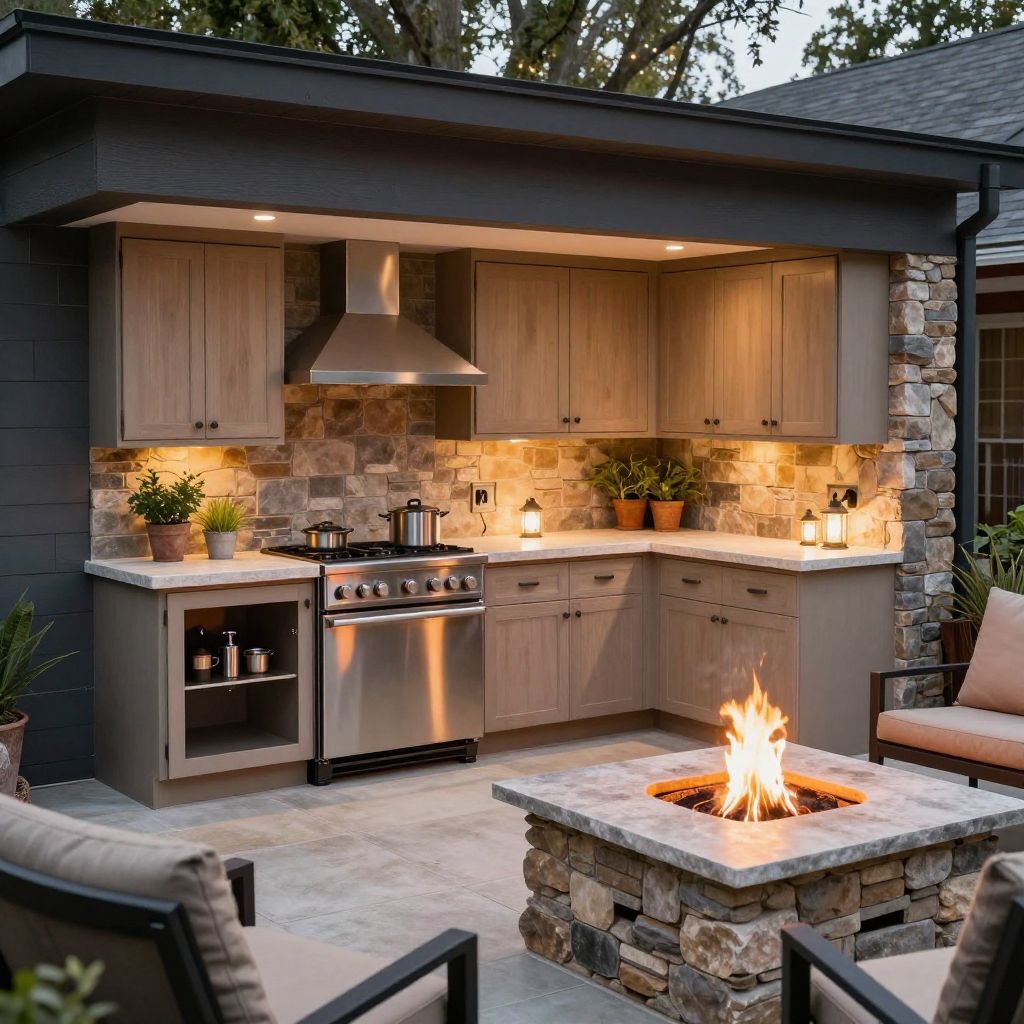 small outdoor kitchen ideas 14