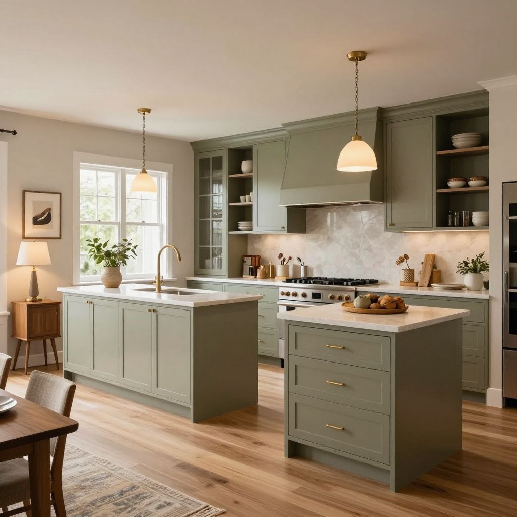 very small open plan kitchen living room idea 15