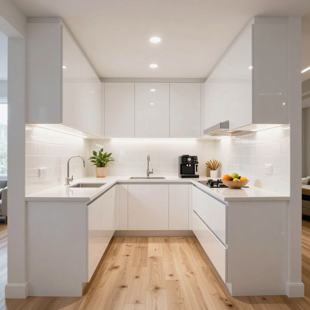 White Mirror Tile Backsplash