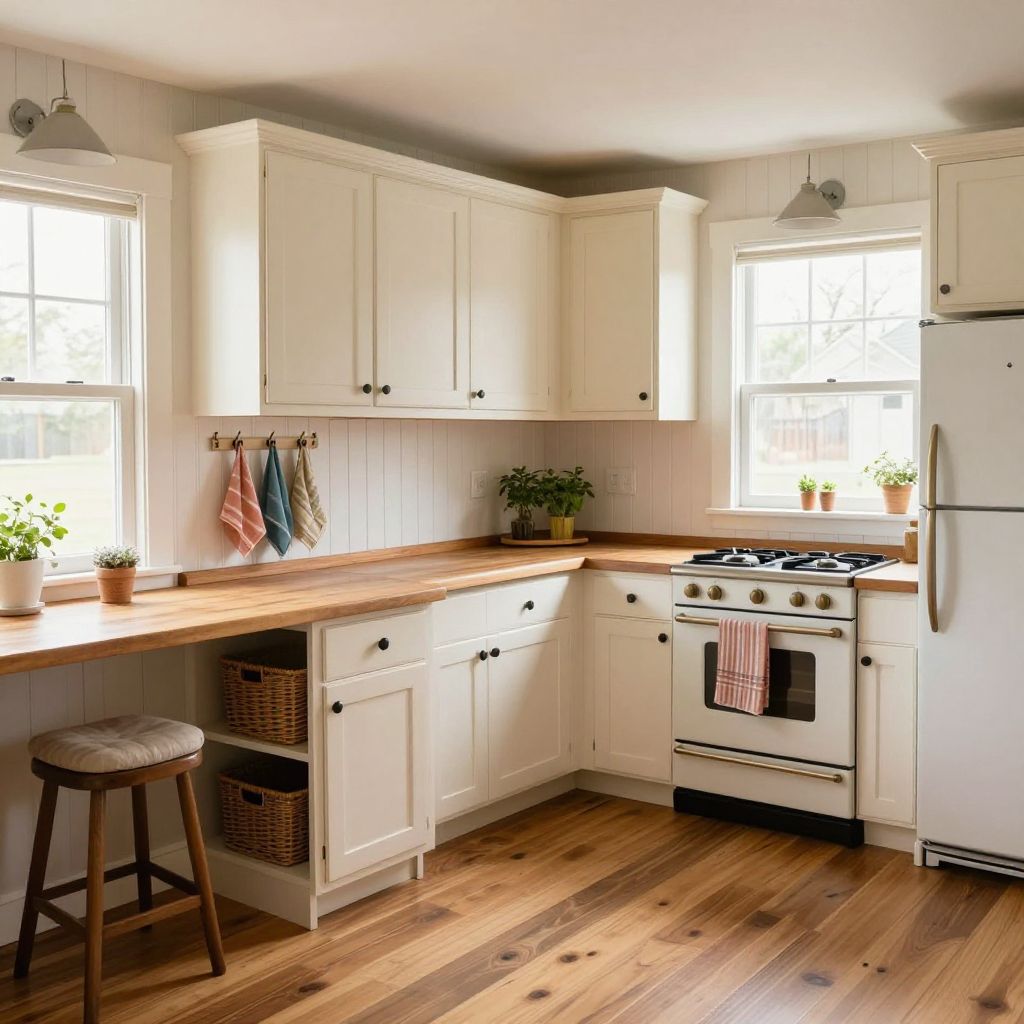 White Beadboard Backsplash